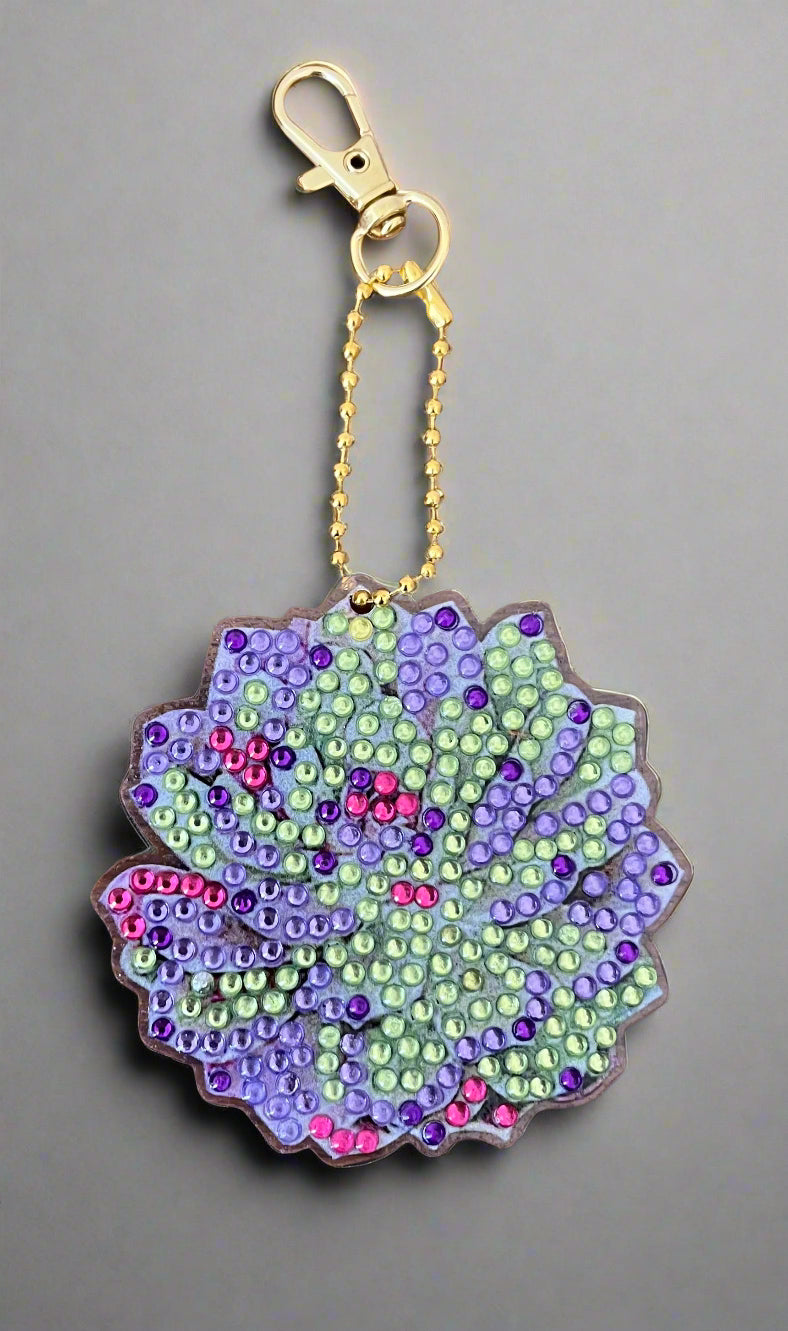 Diamond Succulent Keychains