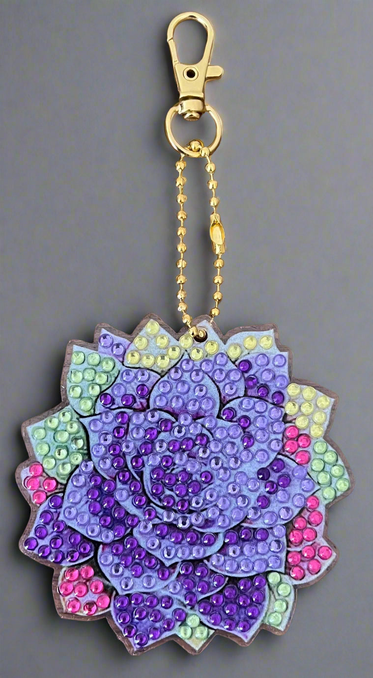 Diamond Succulent Keychains