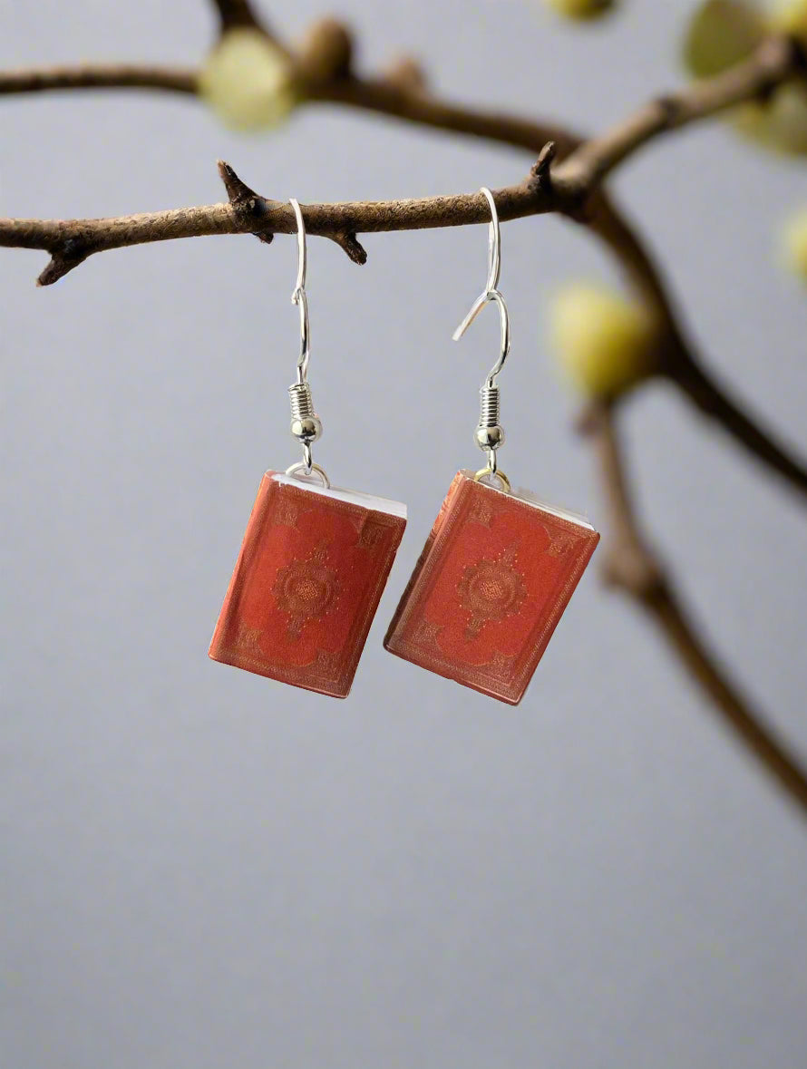 Hidden Note Book Earrings