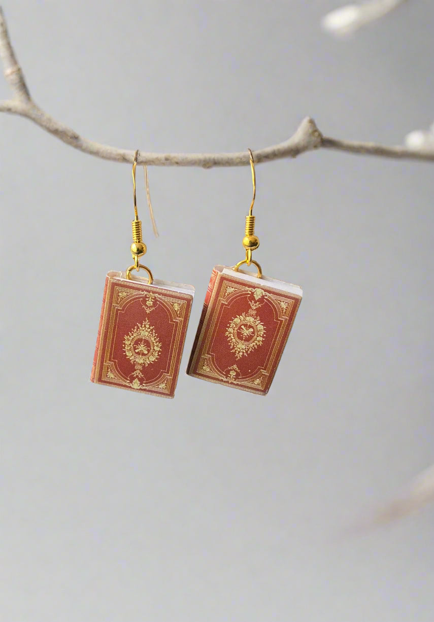 Hidden Note Book Earrings