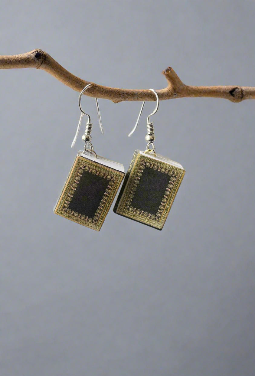 Hidden Note Book Earrings