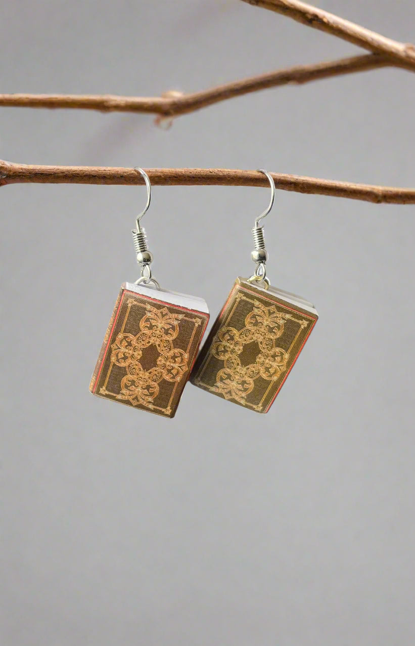 Hidden Note Book Earrings