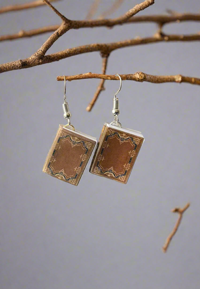 Hidden Note Book Earrings