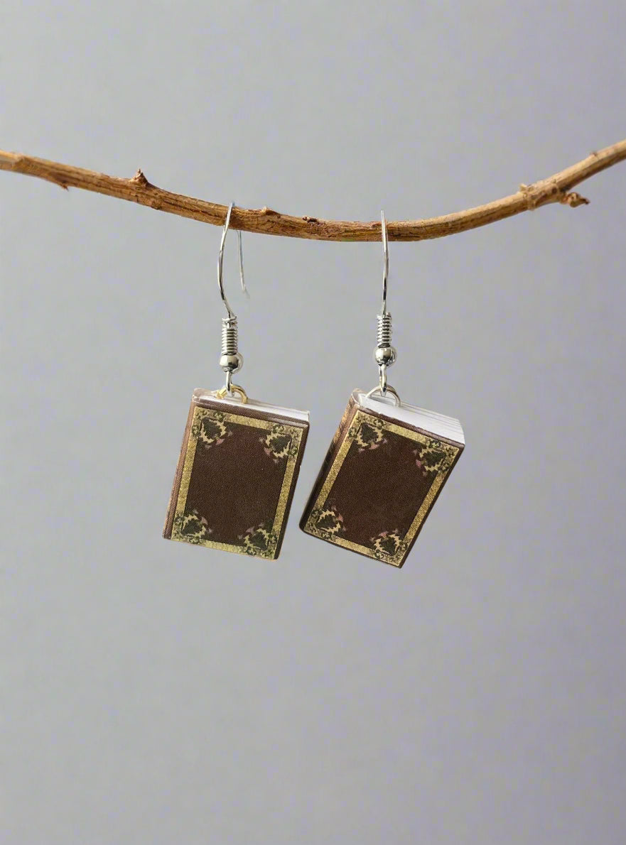 Hidden Note Book Earrings