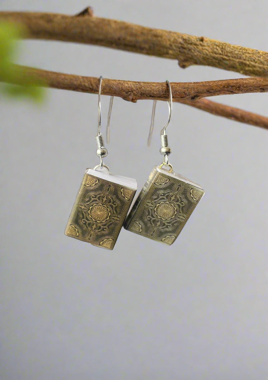 Hidden Note Book Earrings