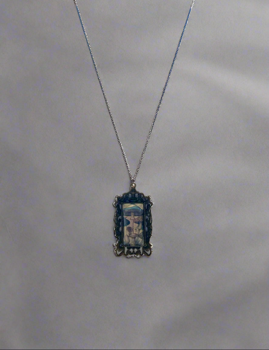 Vintage Mushroom Pendant Necklace