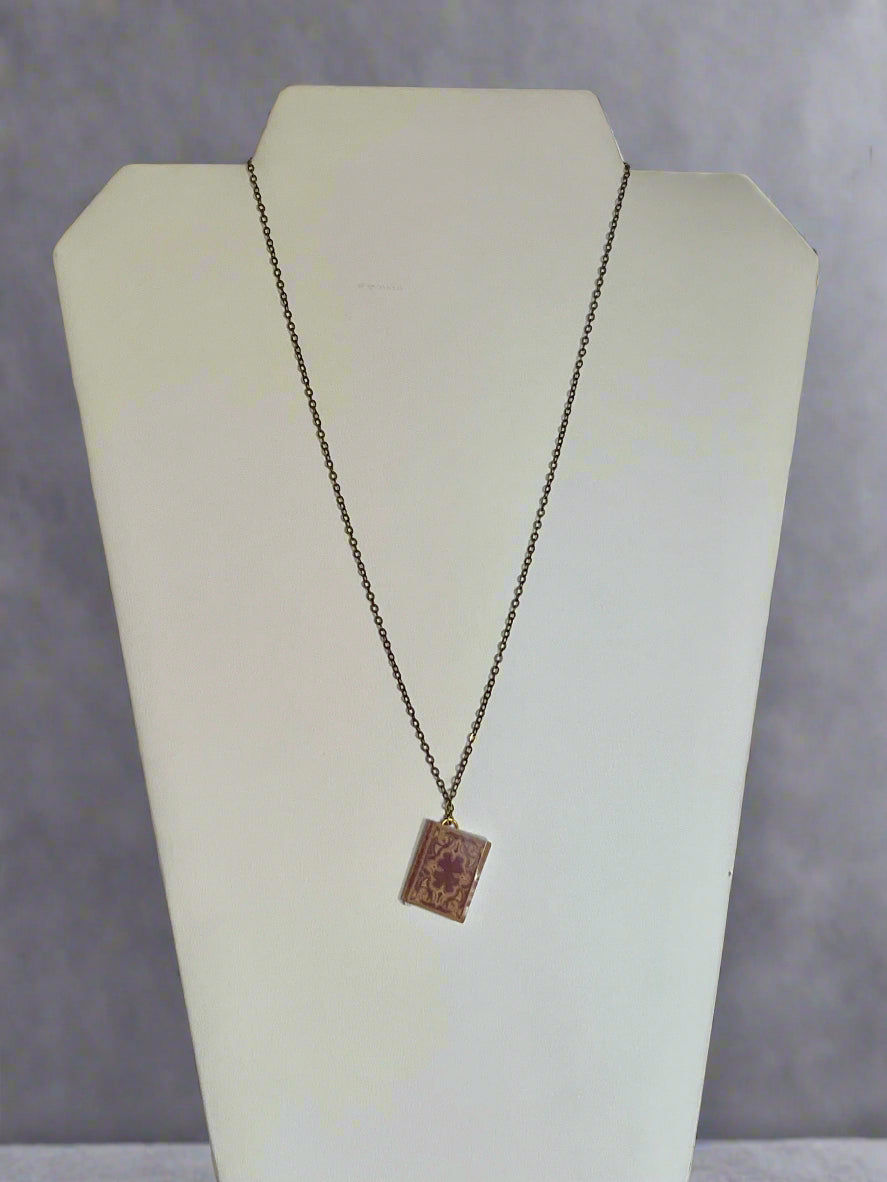 Hidden Note Book Necklaces
