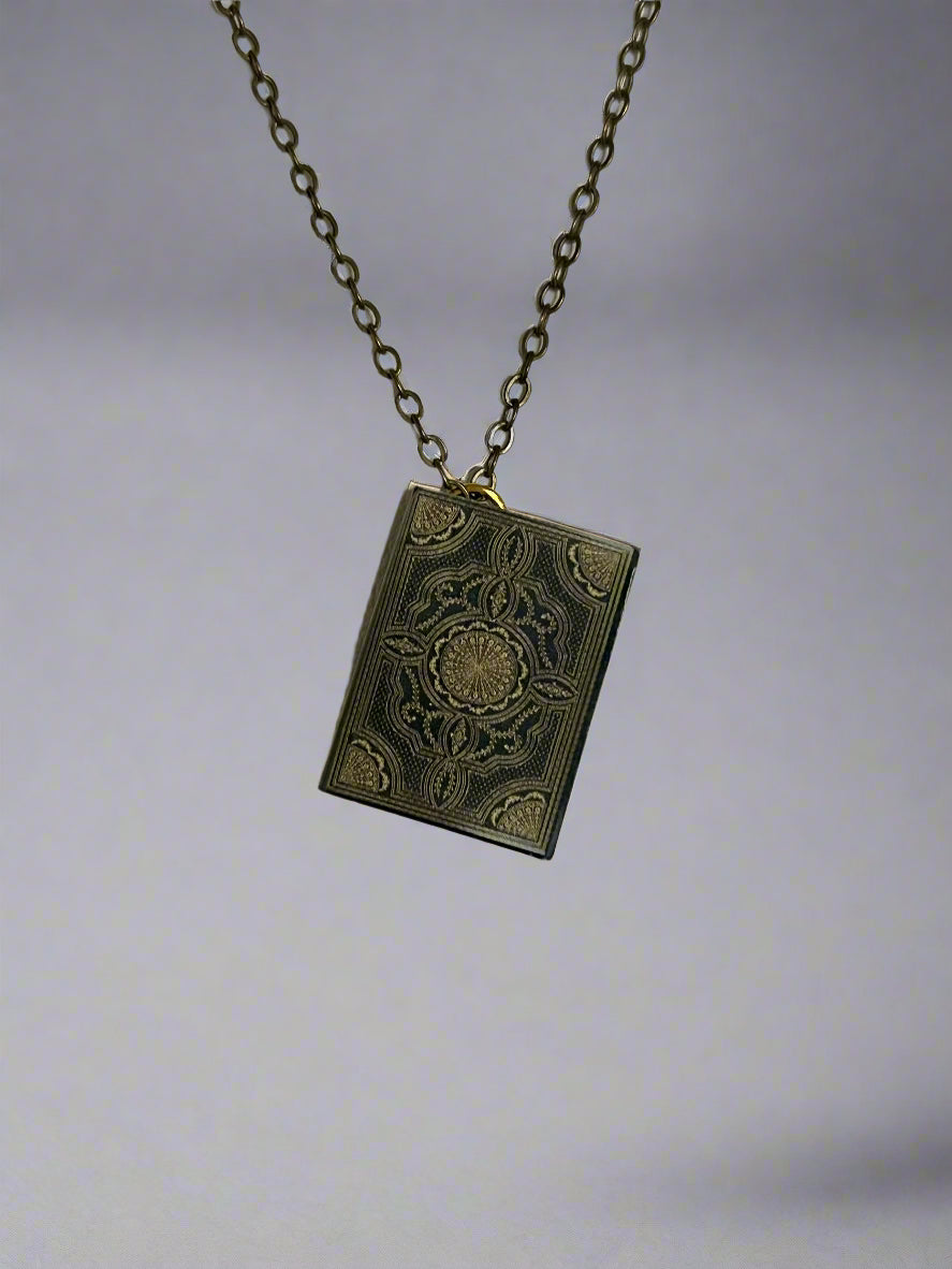 Hidden Note Book Necklaces