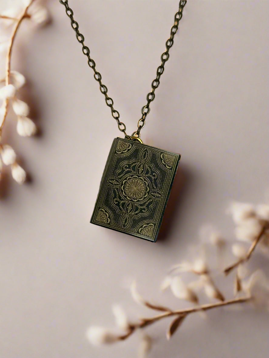 Hidden Note Book Necklaces