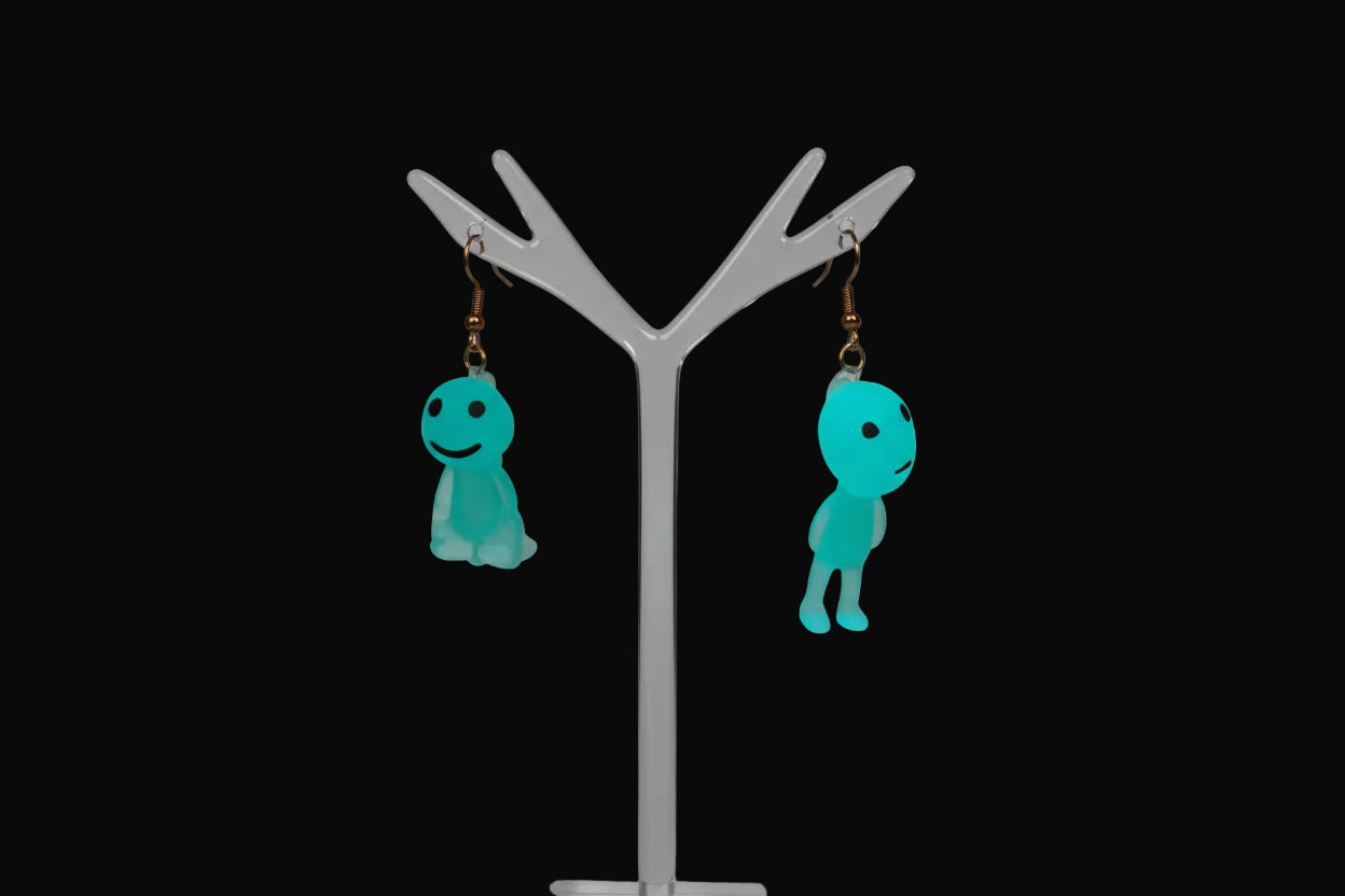 Glow-in-the-Dark Alien Fairy Sprite Earrings