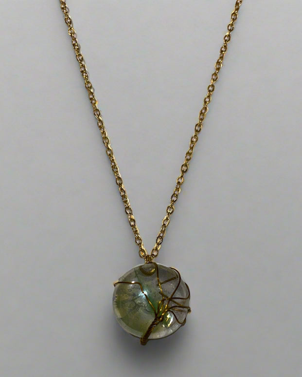 Wired Tree Cracked Gem Necklaces