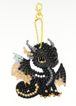 Night and Light Dragon Keychains