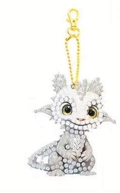 Night and Light Dragon Keychains