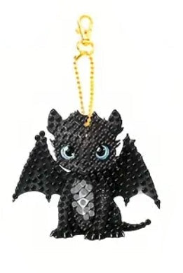 Night and Light Dragon Keychains