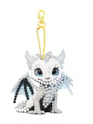 Night and Light Dragon Keychains
