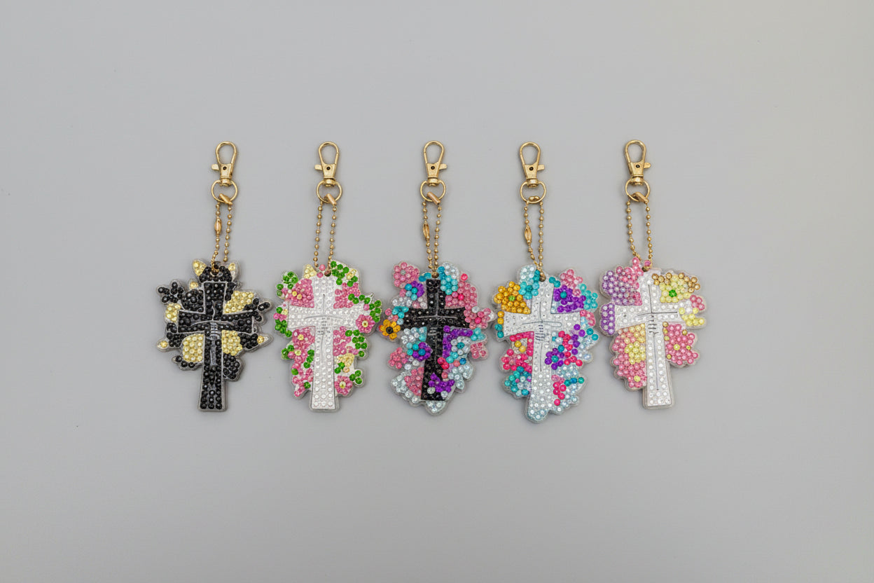Floral Faith Keychains