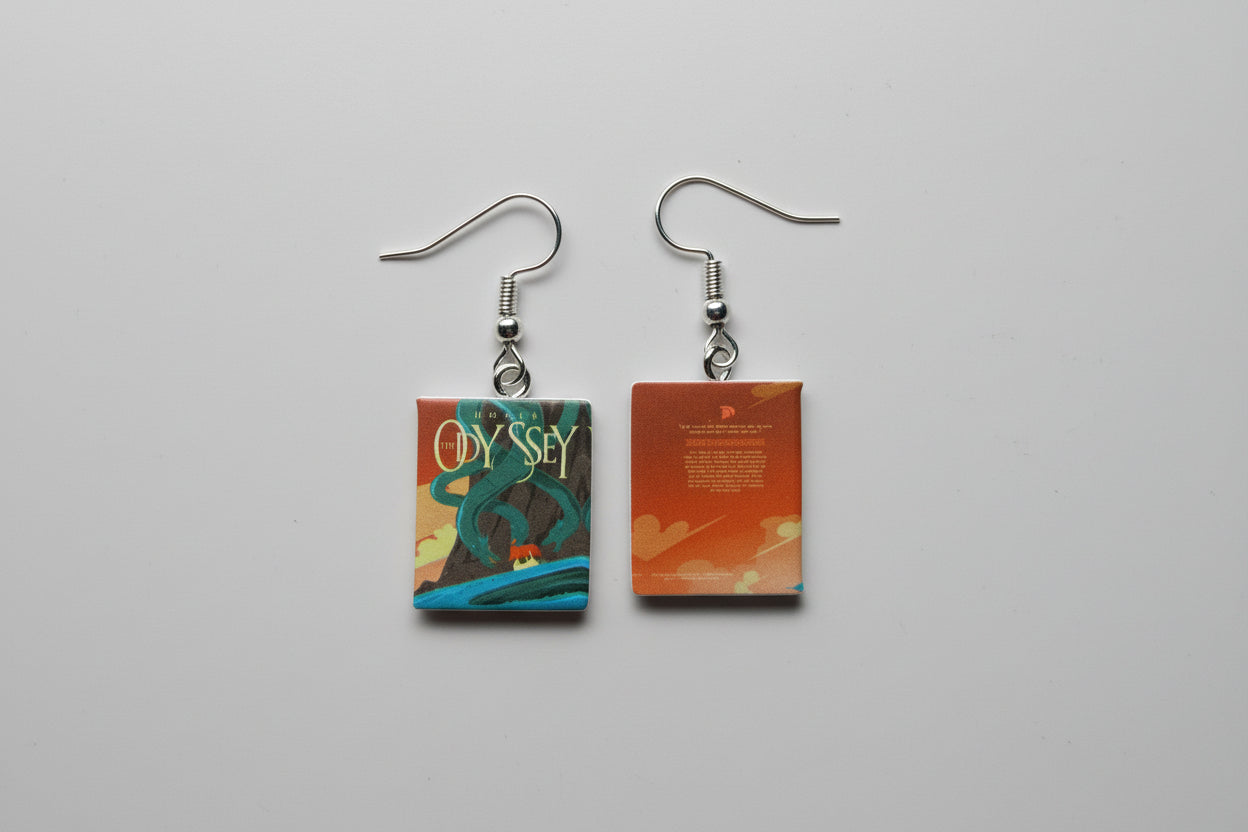 Mini Mythological Book Earrings