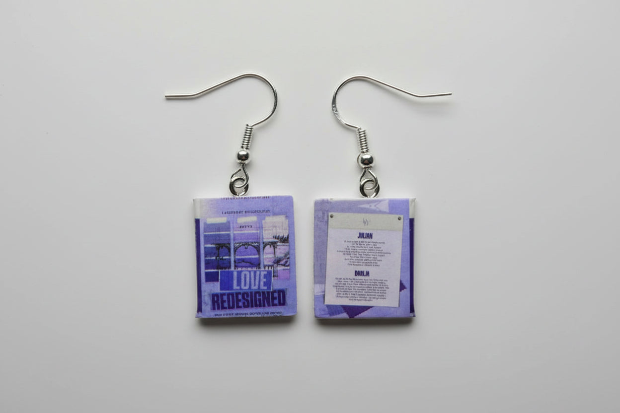 Mini Romance Book Earrings