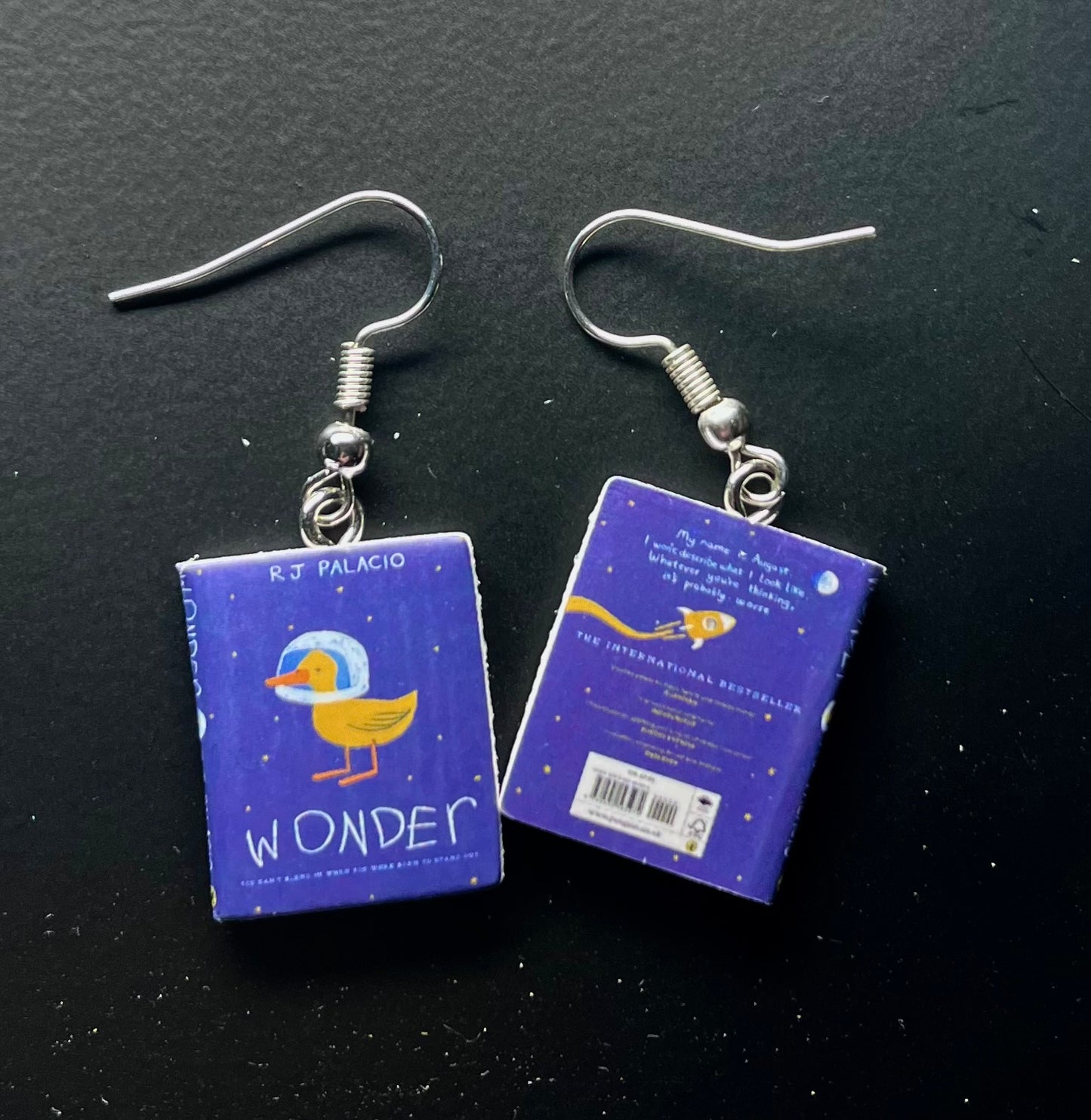 Mini Fiction Book Earrings