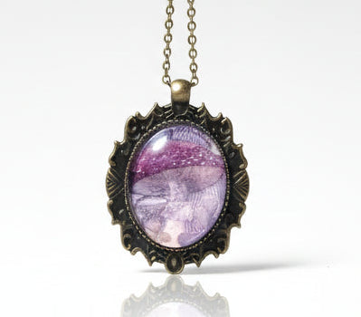 Vintage Mushroom Pendant Necklace