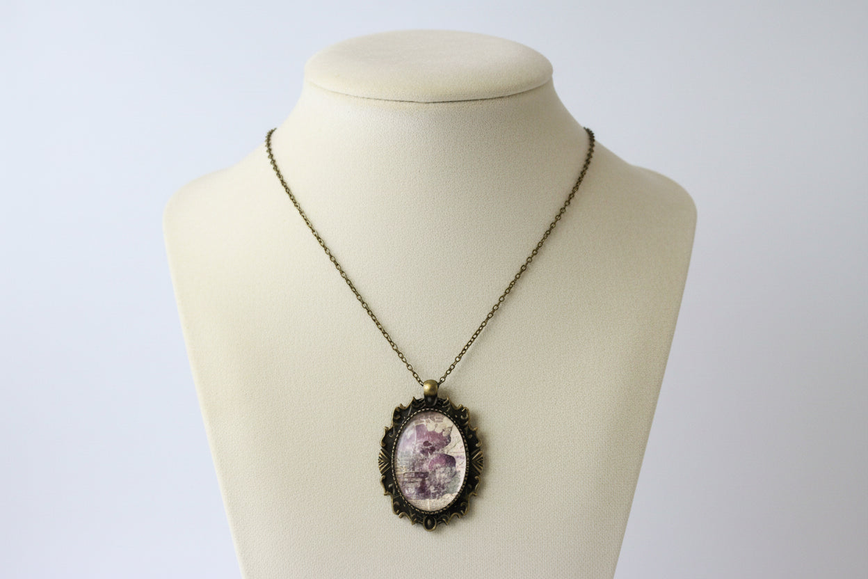Vintage Mushroom Pendant Necklace